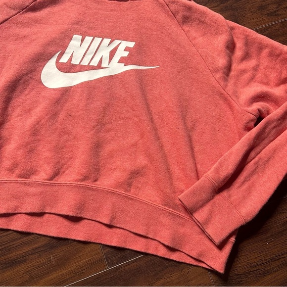 Nike Pink Essential Cropped Hoodie Sweatshirt - Picture 4 of 5